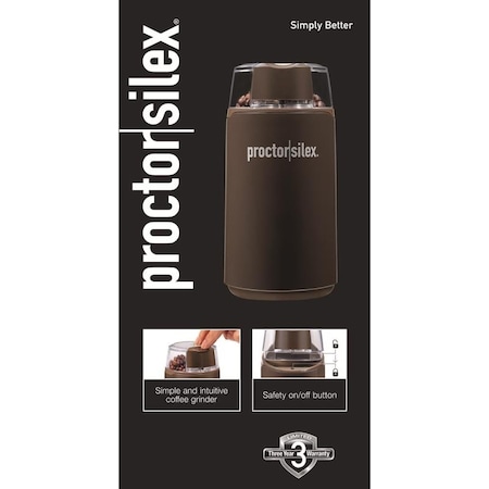 Hamilton Beach Proctor Silex Fresh Grind Brown Plastic/Steel 1 cups Coffee Grinder 80300PS